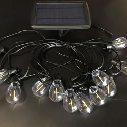 Solar Light Outdoors Garland Edison Bulb Fairy Garden String Lights S14 Retro Glass Solar Lamp For Christmas Lighting 5/7.6 M