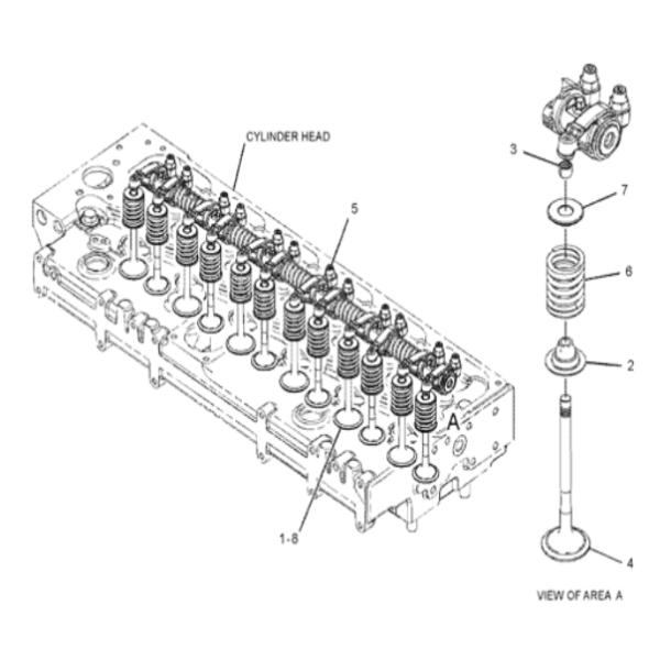 436-0520 4360520 Primavera de válvula para peças sobressalentes de escavadeiras XQP150