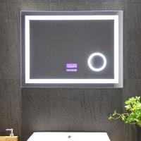 Lámina LED de luz plateada Espejo de baño de hotel de lujo Espejos de baño personalizados