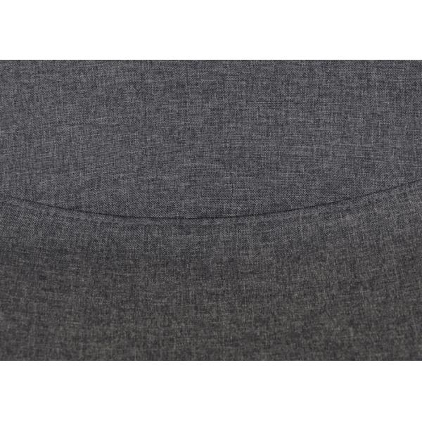 Ergonomic 87cm Height Grey Fabric Side Chair With 4 Hardwood Legs