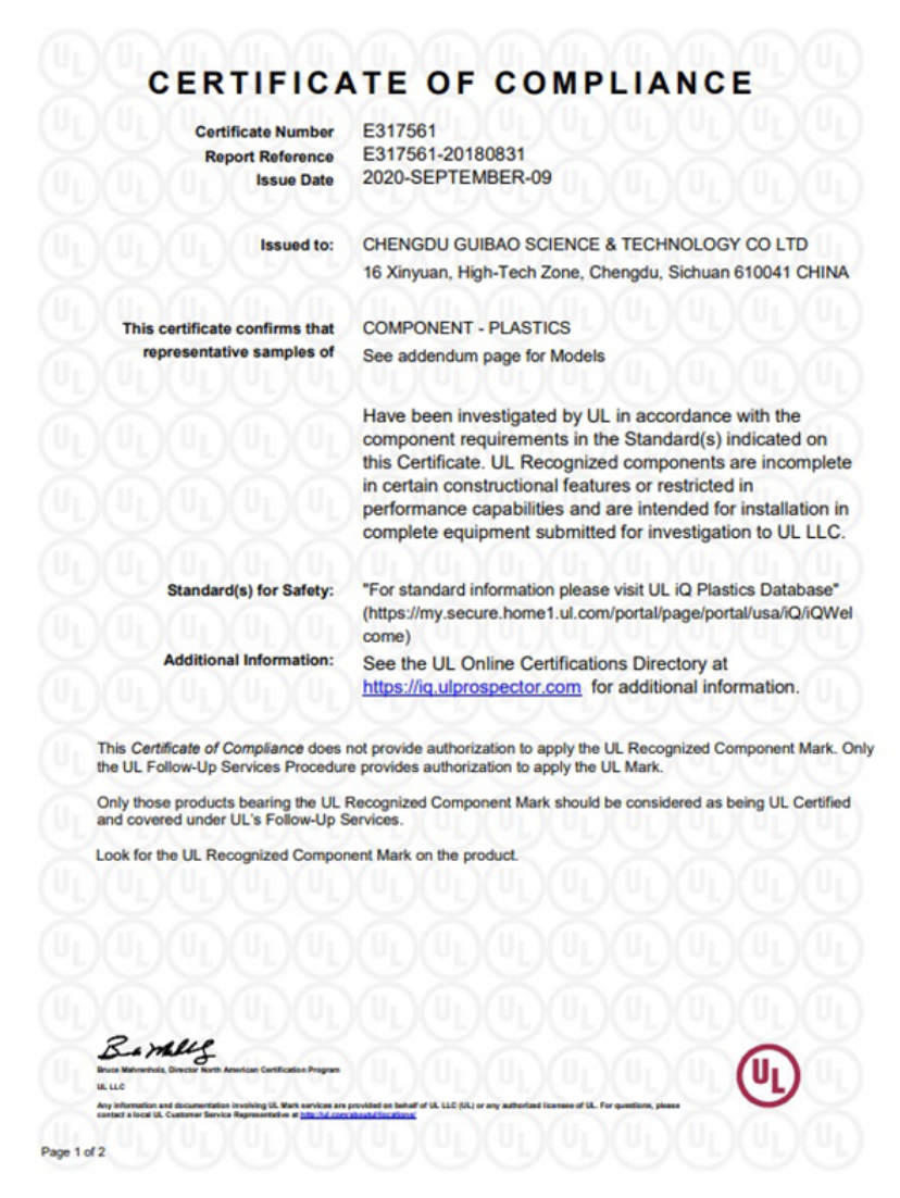 Wuxi Jungu Technology Co., Ltd. Certifications