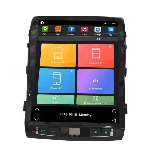 15.6 polegadas Tesla tela vertical Auto Radio Car DVD Player Para Toyota Landcruiser