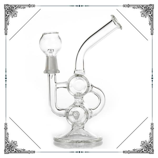 Dab Oil Rigs Bongs Baby Double Barrel Smoking Water Pipe Bubbler