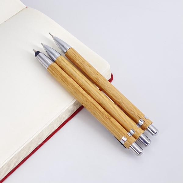 Environmental Bamboo Ball Pen 1.0mm Natural Color Retractable Ballpoint Pen