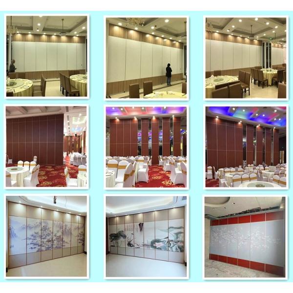 Office Wooden Soundproof Mobile Acoustic Partition Folding Wood Doors