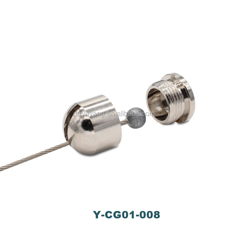 Adjustable Brass Cable Rope Gripper Efficient Stainless Steel Track Light Suspension Kit Cable Clips for Wire Hanging System