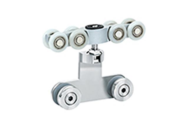 8 Wheels Heavy Duty Sliding Door Hanger Roller Clamp Top Sliding Roller