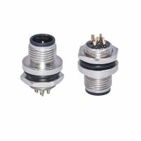 El PWB impermeable del conector M12 suelda el zócalo posterior PA66 IP67 M8 del reborde del conector del soporte un código de B D