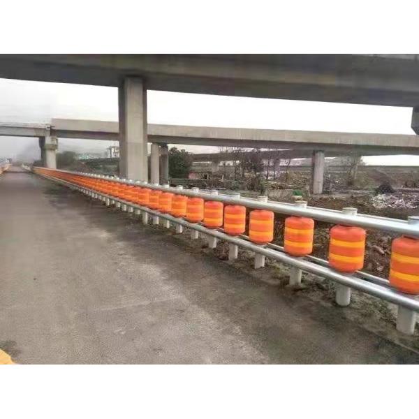 Highway Safety Reflective Roller Barrier Traffic Guardrail with D350*H500mm and D350*H245mm Sizes