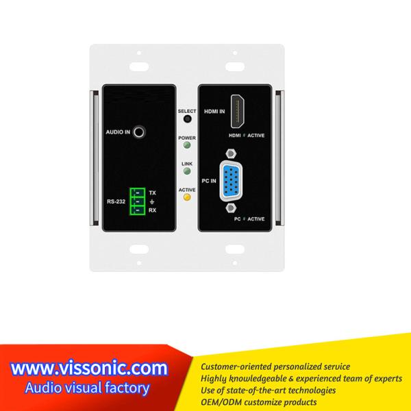 Full Digital Seamless Matrix Switcher HDMI / VGA To HDBaseT Wallplate VIS-HE20