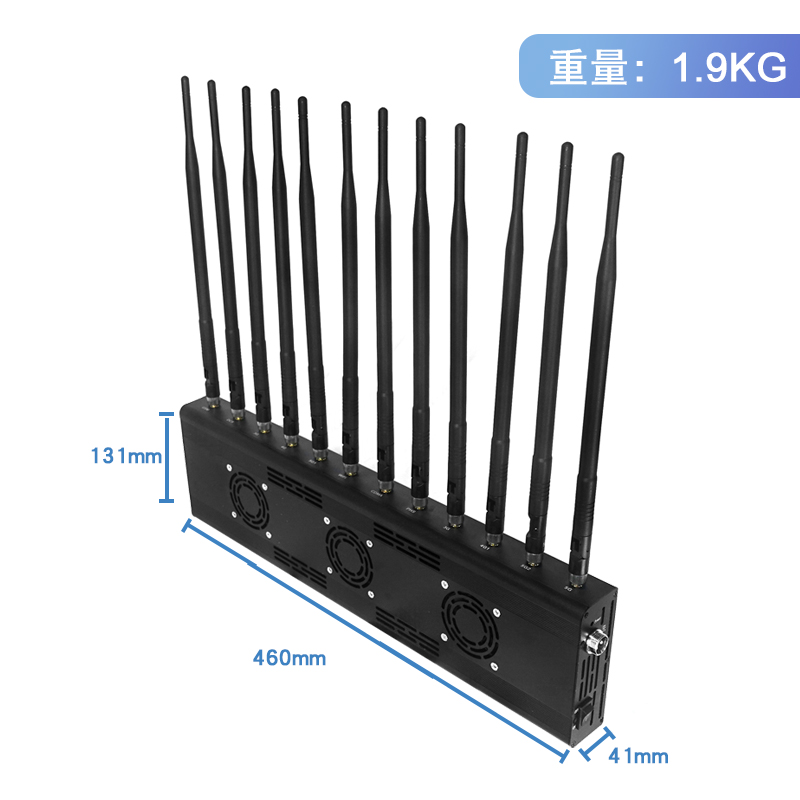 Настольный 12 Jammer Jammer 5g сигнала канала для сжимать UHF Lojack VHF сотового телефона 2345G WiFi GPS GSM