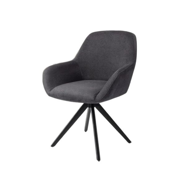 Leisure Eco-Friendly Modern Upholstered Fabric Swivel Single Sofa Chair with Backrest Home Furniture Office Living Room Dining