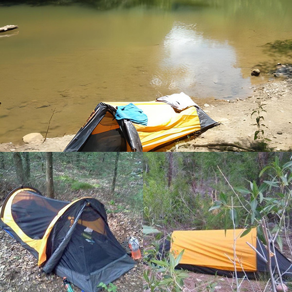 210T Polyester Camping Outdoor Tents Widened Breathable Hooped Bivvy Bag Tent