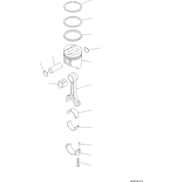 Pin 207-31-2420 поршеня пружинного кольца 04065-03012 для KOMATSU PC200