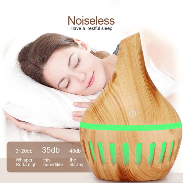 Sleek Minimalist Design Diffuser With Wood Grain Finish And Non-Slip Base