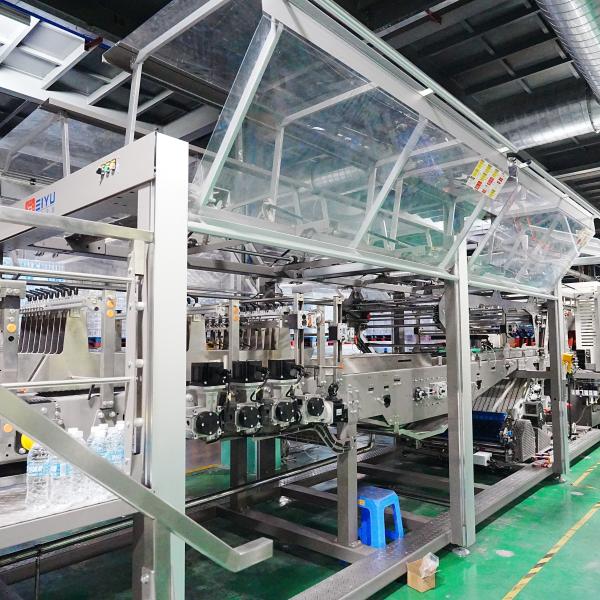 60 Packs Per Minute Shrink Wrapper For 500ml Bottled Salt Soda Production Line Customer Site