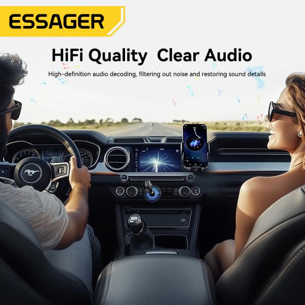 ESSAGER ES-BT14 3.5mm Audio Wireless Bluetooth Receiver Adapter For Wired Earphones Transmission Distance 10-20 Meters