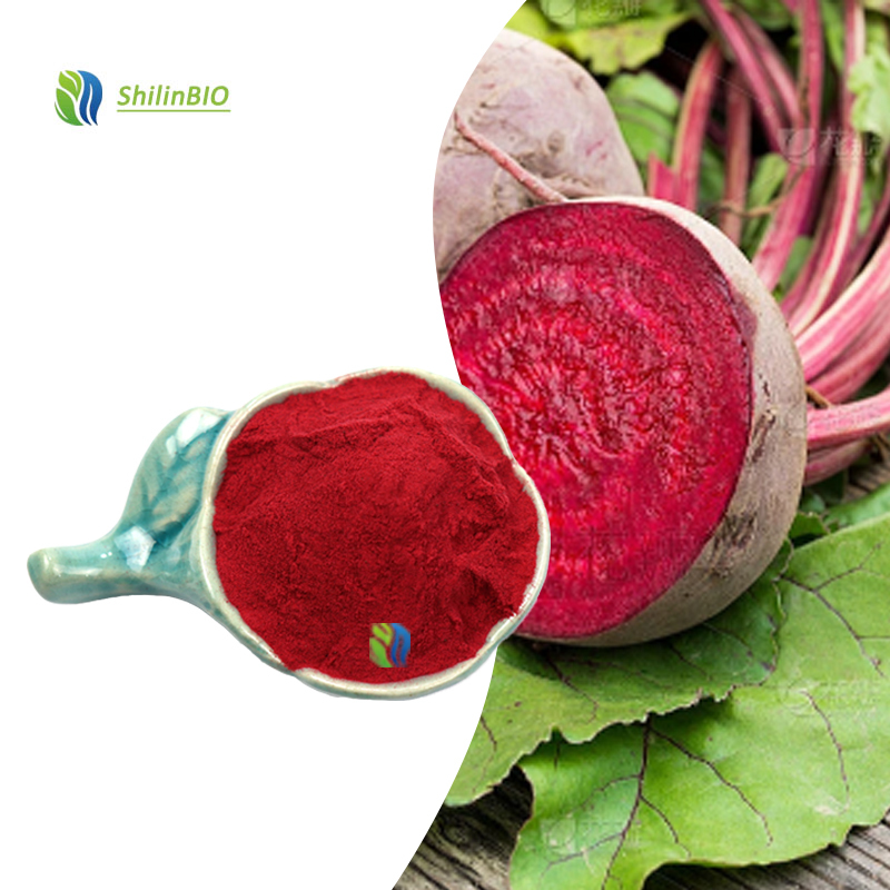 SLBIO Supply Betanin 4% 99% Purity Red Beet Root Powder Beetroot Extract Powder Food Grade