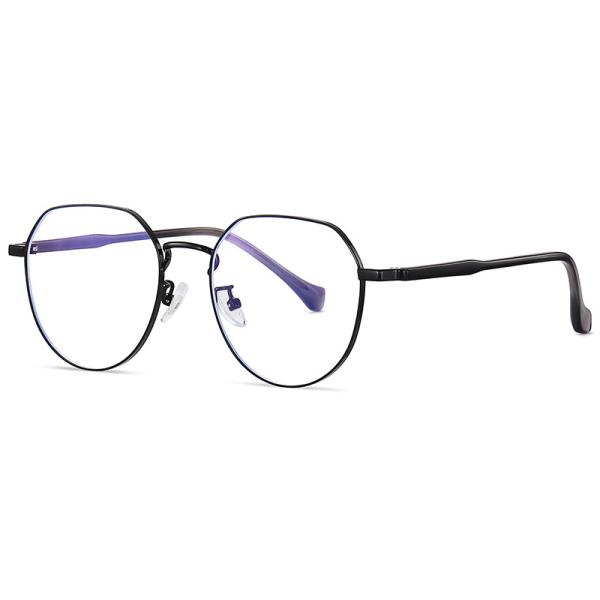 Blue Light Blocking Acetate Metal Glasses Vintage Round Anti Blue Ray Eyewear