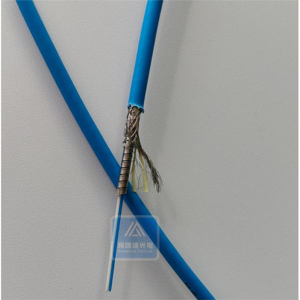 3.3MM Armored Fiber Optic Patch Cable DSC DLC 150M OM3 150 Aque