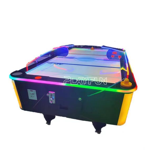 PlayFun Indoor Commercial Amusement Park Sport Air Hockey Moeda Operada Curva Superfície Air Hockey Arcade Table