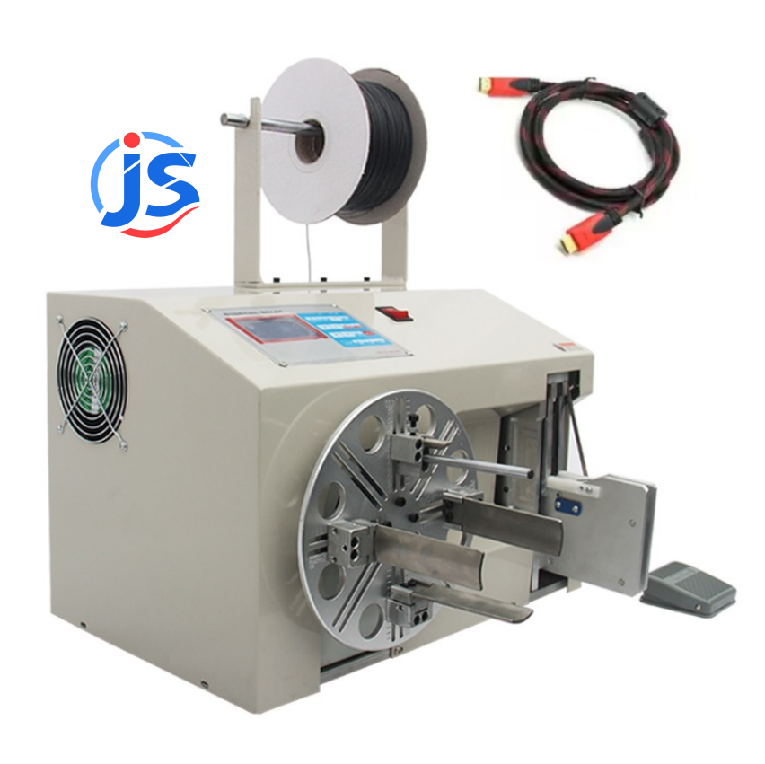 Adjustable Speed Automatic Cable Coiling Machine PLC Touch Screen Automatic Wire