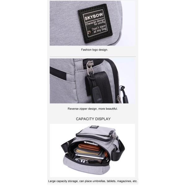 Waterproof Oxford Cloth Single Shoulder Mens Messenger Bag 17*11*25cm