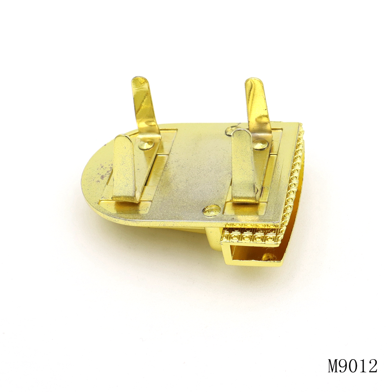 Zinc Alloy Metal Bag Closure Shiny Gold Purse Latch Closure Luggage Hardware