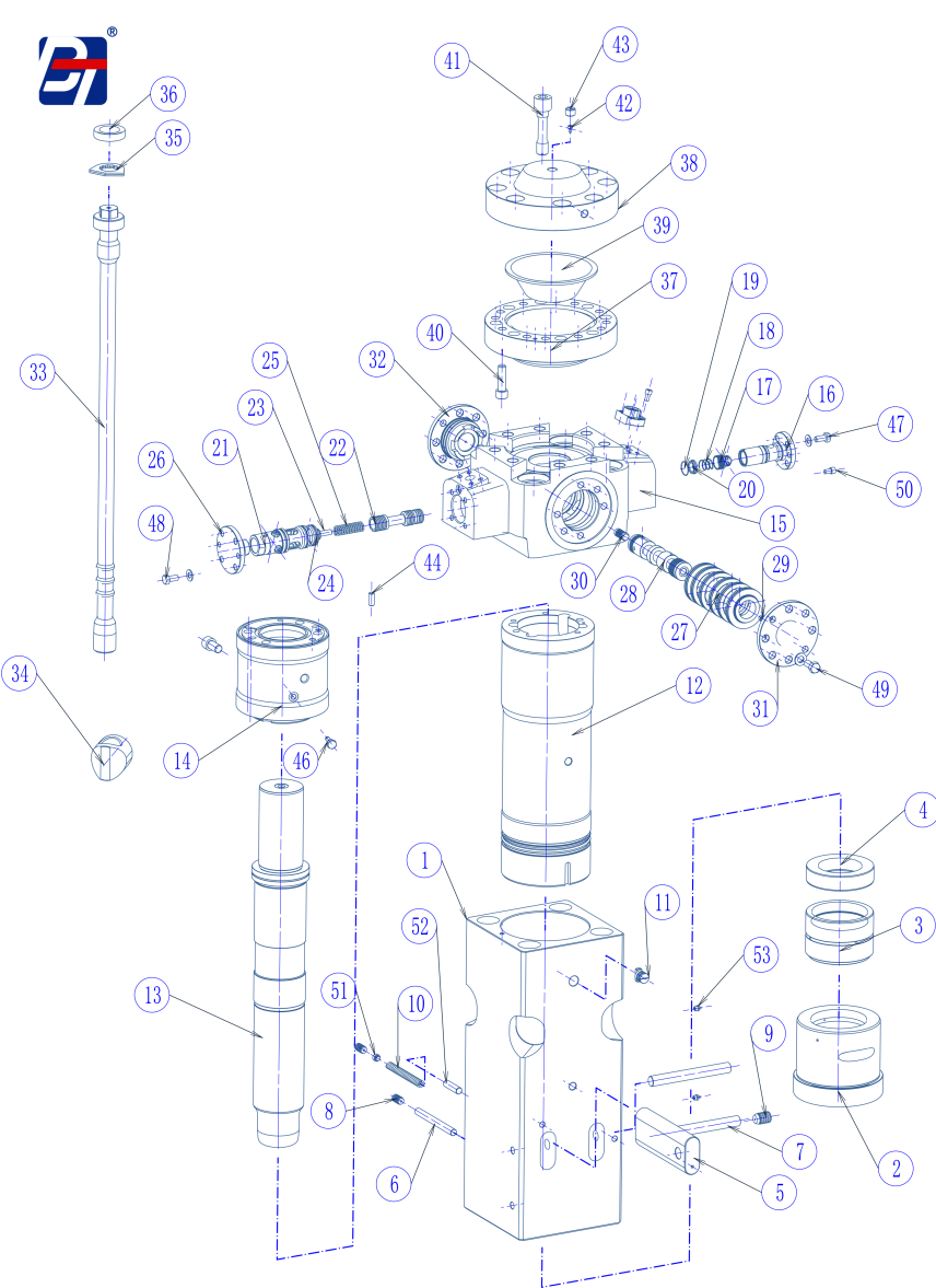 Spare parts for BTB fully hydraulic breaker