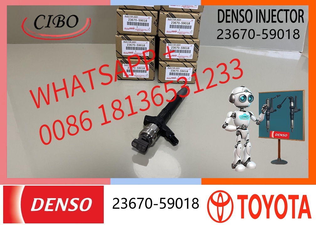 0950009770 Diesel Fuel Injector 23670-59018 095000-9770 for Toyota Land Cruiser 70 Series 1kd-FTV Common Rail Injection Valve