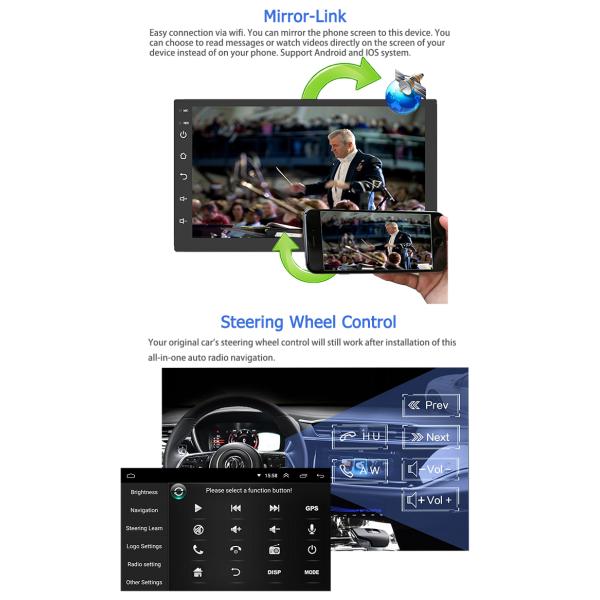 10.1 дюймовый 2DIN Шнур WIFI IPS BT GPS Android 10 Автомобильное радио для VW Golf Sportsvan 2012-2017