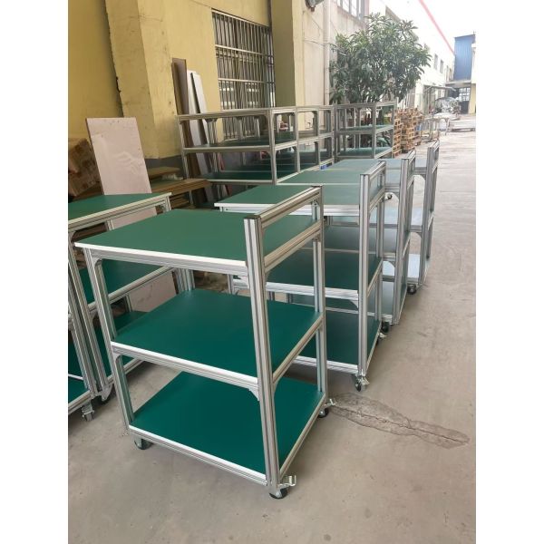 Space Electrostatic Discharge Workbench Featuring Foldable Legs and ESD Protective Coating Suitable for Small Electronics Workspaces
