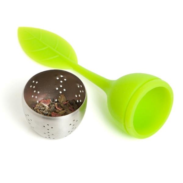 Amazon Hot Stainless Steel BPA-Free Silicone Strainer Loose Leaf Tea Infuser for Black Green Loose Tea Mug