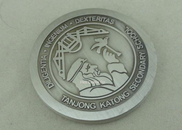 Mark V Monument Personalized Coins Gold Brass Stamped , Rope Edge Coin