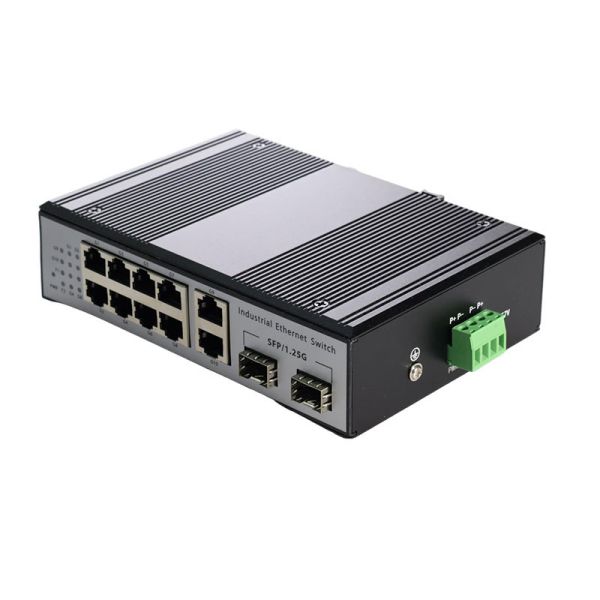 IP40 Gigabit Ethernet Poe Switch Industrial 8 Port Poe Switch With Fiber Uplink