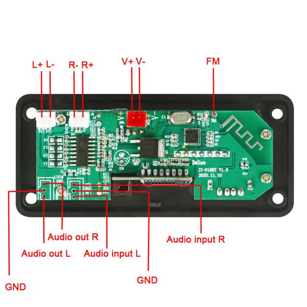 50W Bluetooth 5.0 Car Audio Amplifier Module with USB TF FM Radio and 5.0 Channels