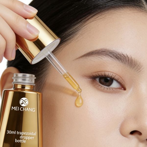 30ml Capacity Glass Dropper Bottle with Rotating Unlock Design and High-Seal Structure for Premium Skincare