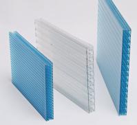 Chapa oca de policarbonato 5800 mm parede dupla revestimento UV estufa PC para telhado