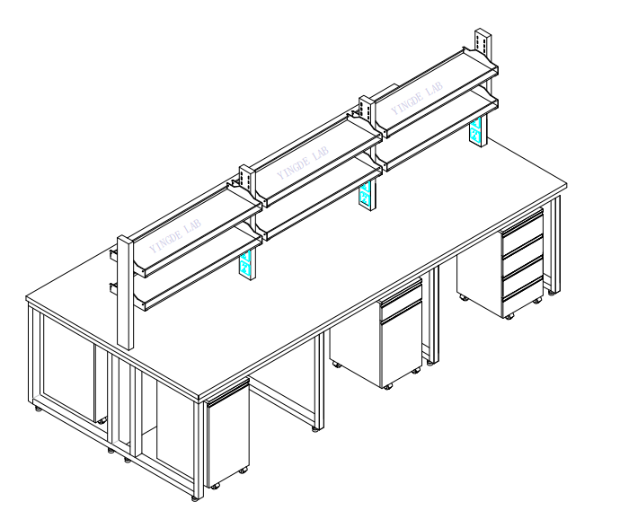 Customized Lab Work Bench Steel Wood Modular Lab Table For University School Hospital Living Room