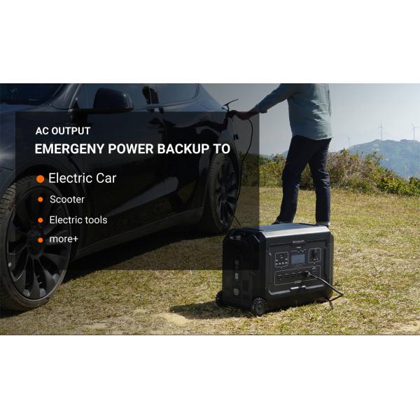 AC Adaptor Portable 5000w Solar System Power Station With Solar Pane Battery For Camping