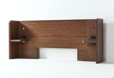 HPL Laminate LED King Size Hotel Headboards With Night Stands And Power Outlet
