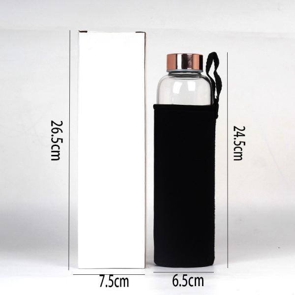 Heat Resistant Shatterproof Water Bottle , Non Toxic Glass Travel Water Bottle