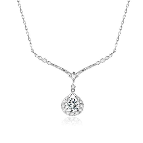 Изысканная мода 18k Золото-лабораторный бриллиантовый подвесок Красивый подвесок Белый бриллиантовый ювелирный украшения Круглой формы подвесок