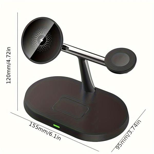 Magnetic 3-in-1 Wireless Charging Station For Qi Phone Airpod & IWatch