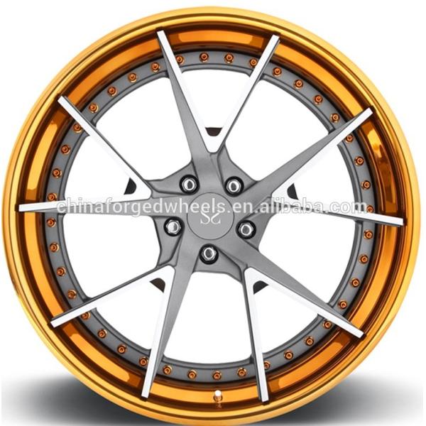 21inch Rims Polish Customized  2-PC Forged Alloy Rims For Maserati / Rim 20