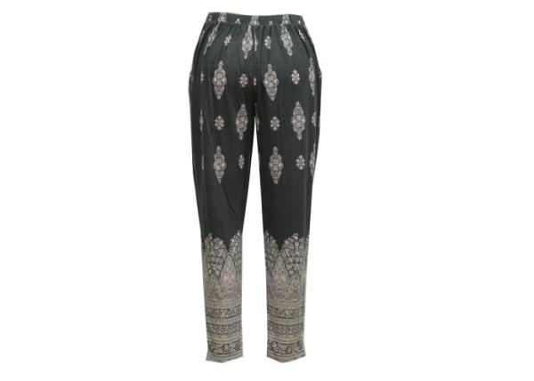 Rayon Polyester Melange Womens Elasticated Waist Trousers For The Elderly