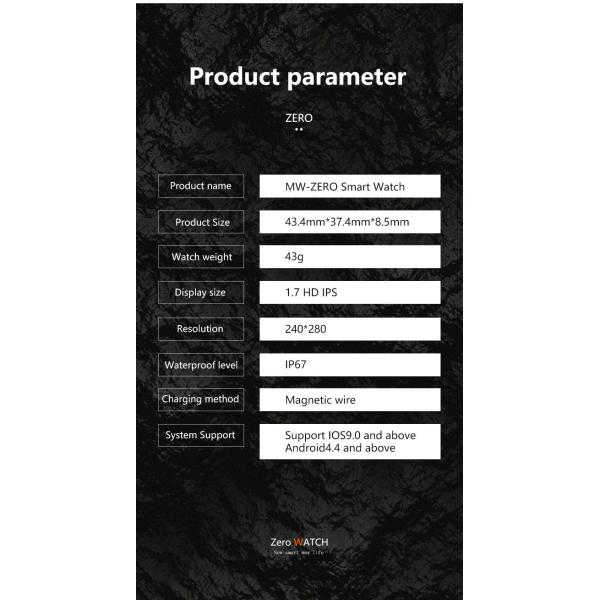 perseguidor impermeable Qianrun de la aptitud de la pantalla táctil 1.7Inch IP68 Smartwatch