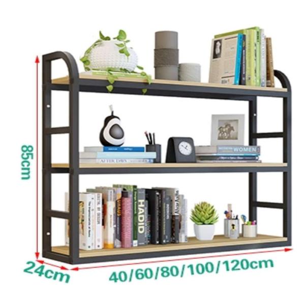 Etagere Mural Wooden Wall Hanging Shelves 3 Tiers Floating Wall Shelf for Living Room
