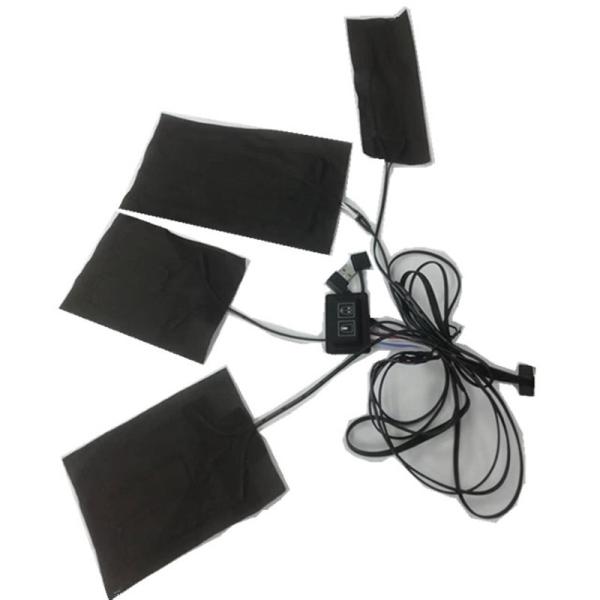 Jacket Heating Pad 4pads 4 In 1 Far Infrared 5V USB Heating Sheet For Clothes