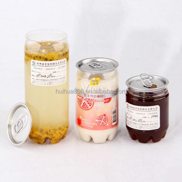 Прозрачные пластиковые соковые банки для пищевых продуктов